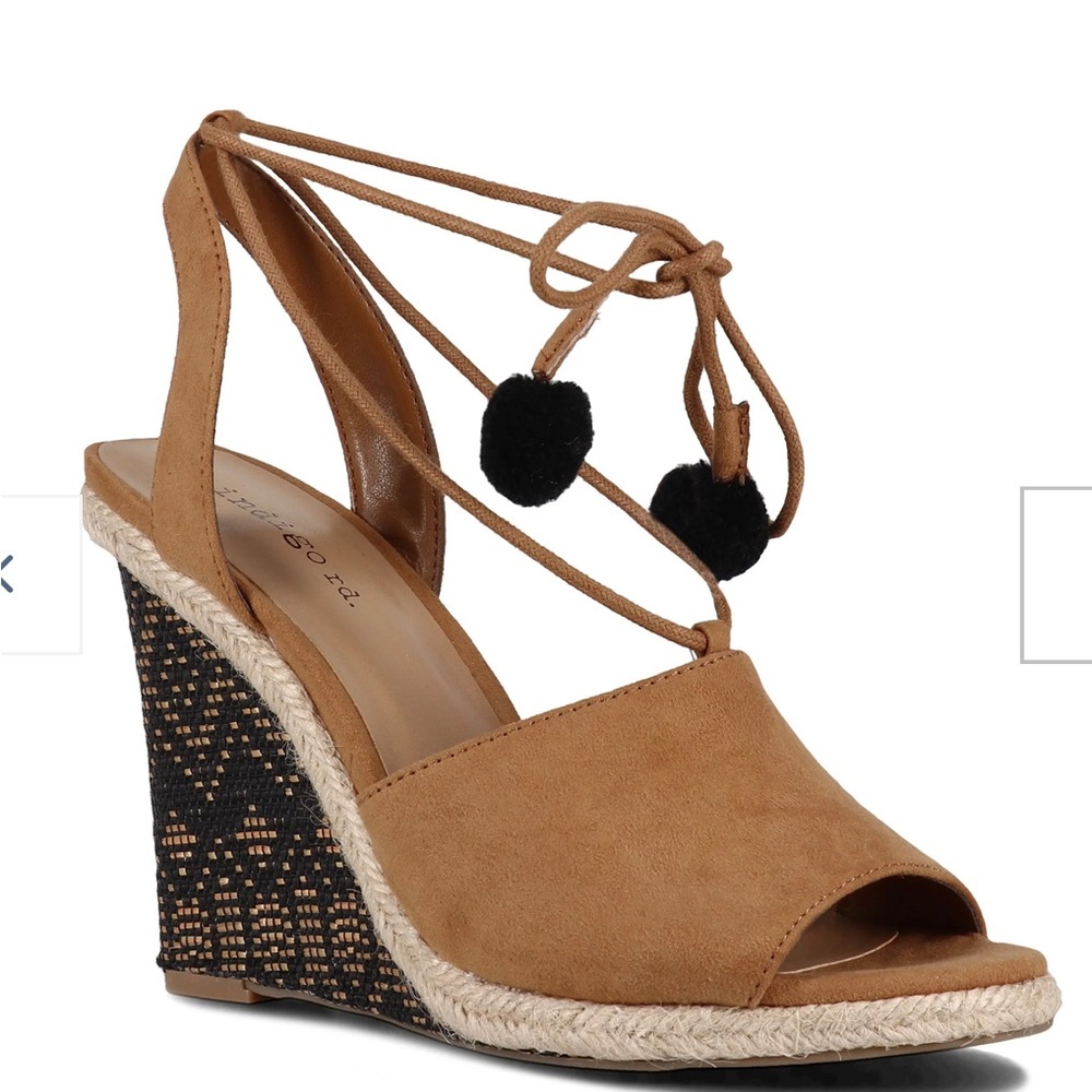 Harpy wedge sandal by Indigo Rd medium brown